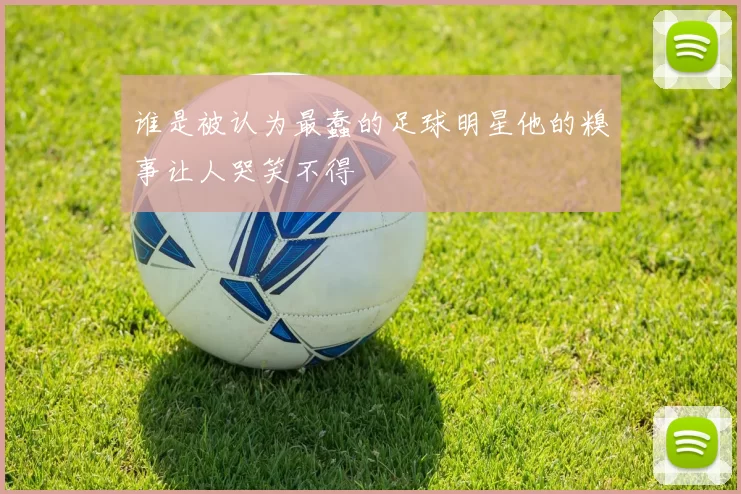 谁是被认为最蠢的足球明星他的糗事让人哭笑不得